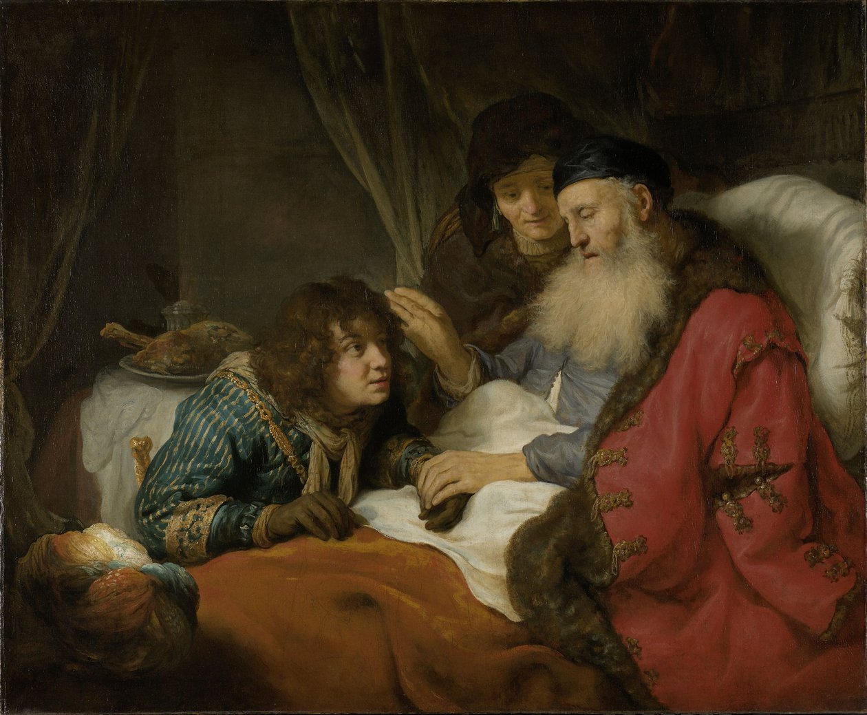 Isaac Blessing Jacob, noin 1638 tekijältä Govaert Flinck
