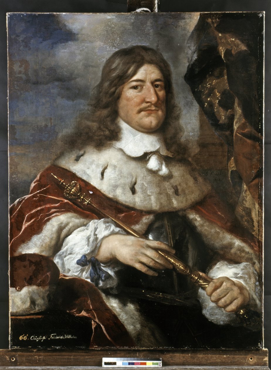 FRIEDRICH WILHELM I Brandenburgin "Der Grosse Kurfust" (Suuri valitsija) 1620-1688. D... (öljyä kankaalle) tekijältä Govaert Flinck