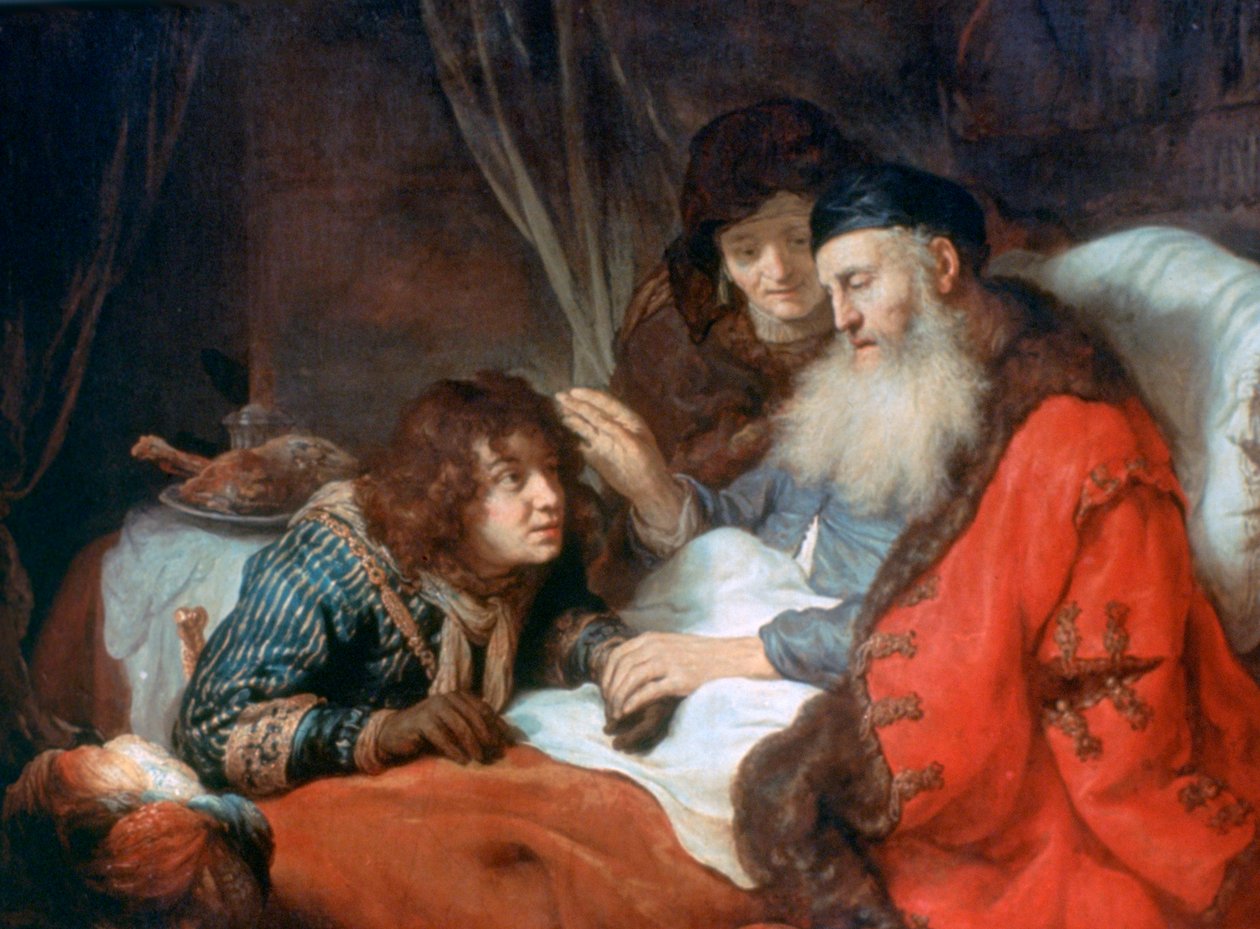 Isaac Blessing Jacob, 1638 tekijältä Govaert Flinck