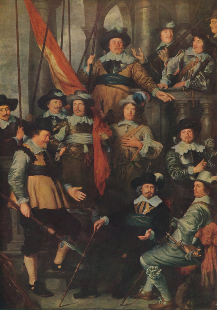 Amsterdamin kansalaiskaartin komppania... vuonna 1645, 1914. tekijältä Govaert Flinck