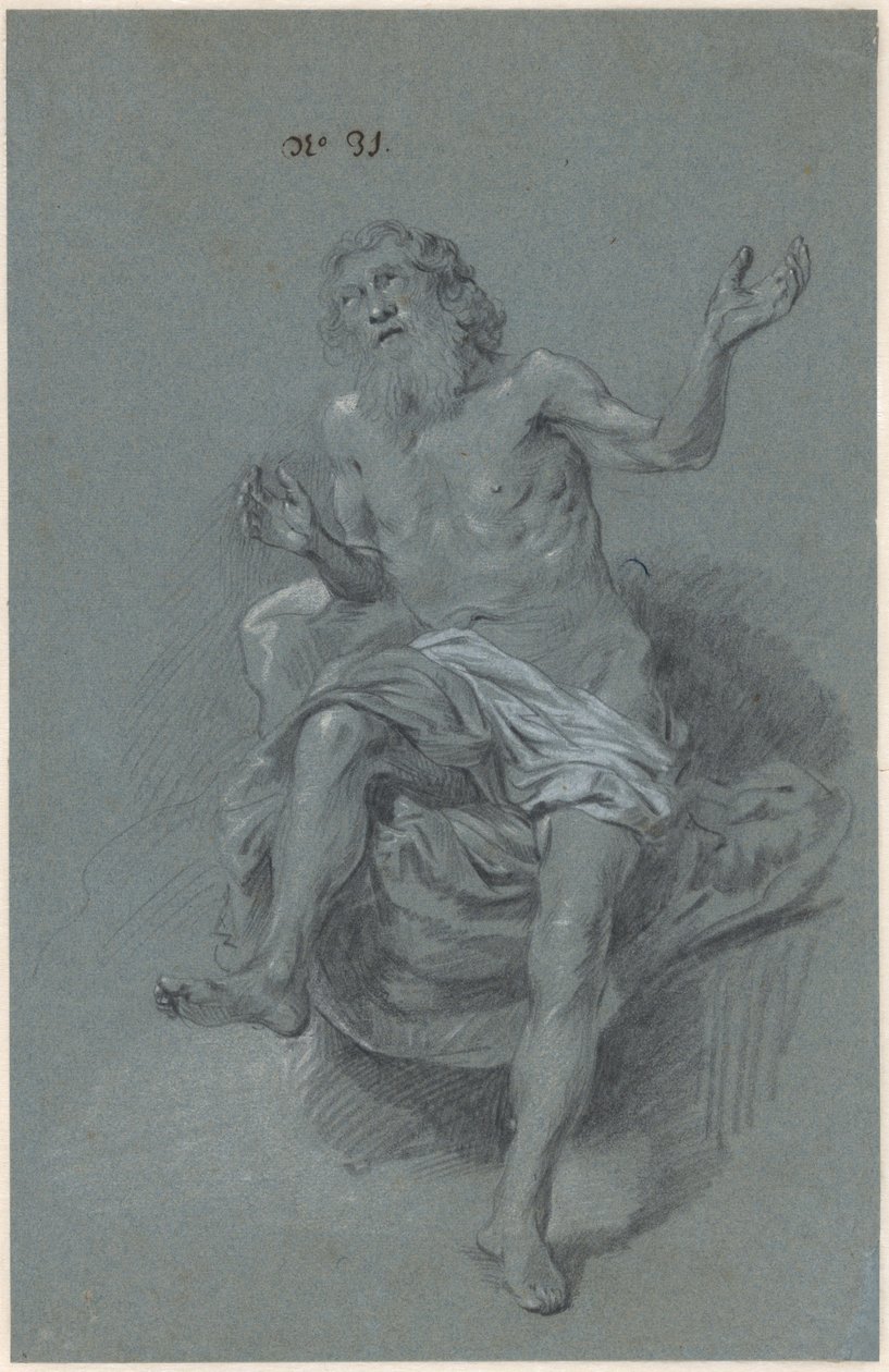 Istuva vanha mies tekijältä Govert Flinck (attributed to)