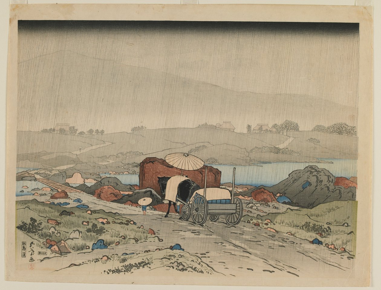 Yabakei, Coping Ella, 1918 (Tämä on DB ck p Hayashi t) tekijältä Goyo Hashiguchi
