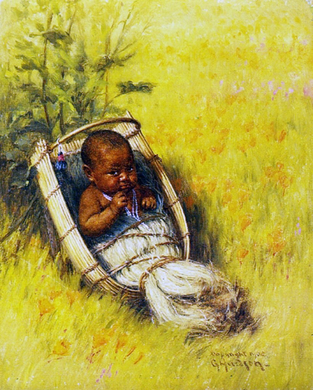 Kawasi Indian Baby, 1904 tekijältä Grace Carpenter Hudson