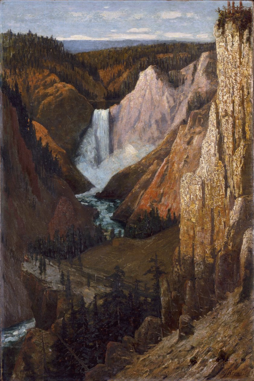 Näkymä alajuoksulle, Yellowstonen Grand Canyoniin tekijältä Grafton Tyler Brown