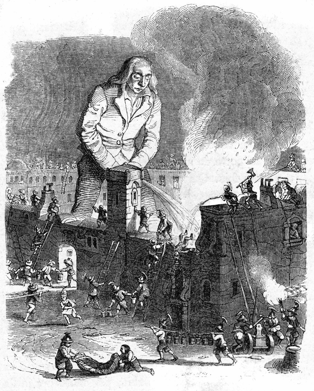 Jonathan Swiftin kirjoittaman Gulliverin matkat -kirjan kuvitus. tekijältä Grandville (1803 47)