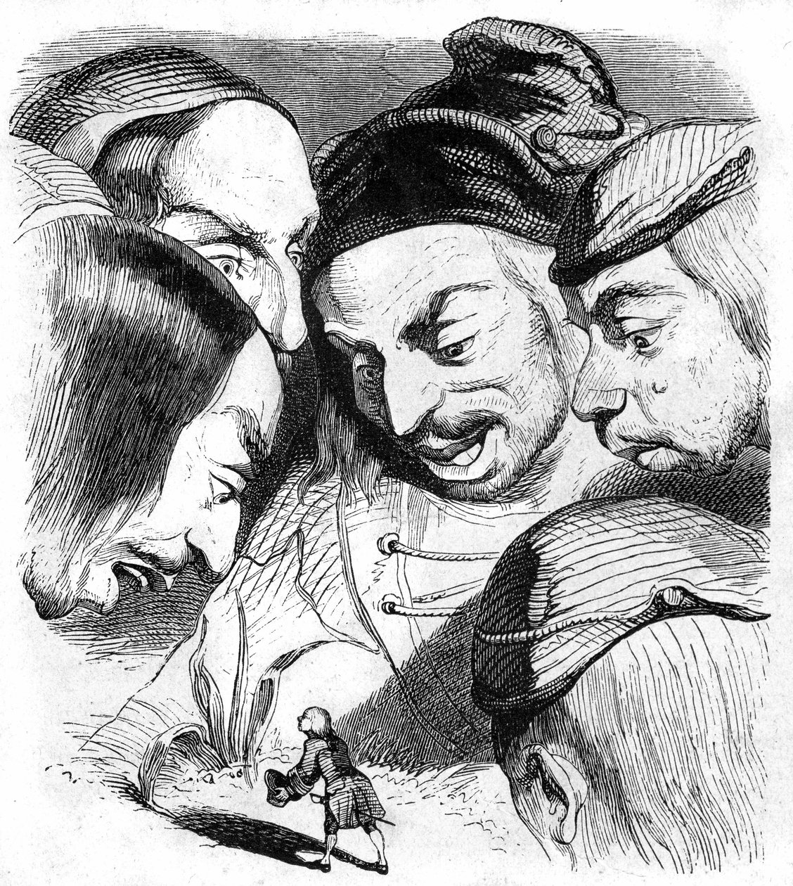 Jonathan Swiftin kirjoittaman Gulliverin matkat -kirjan kuvitus. tekijältä Grandville (1803 47)