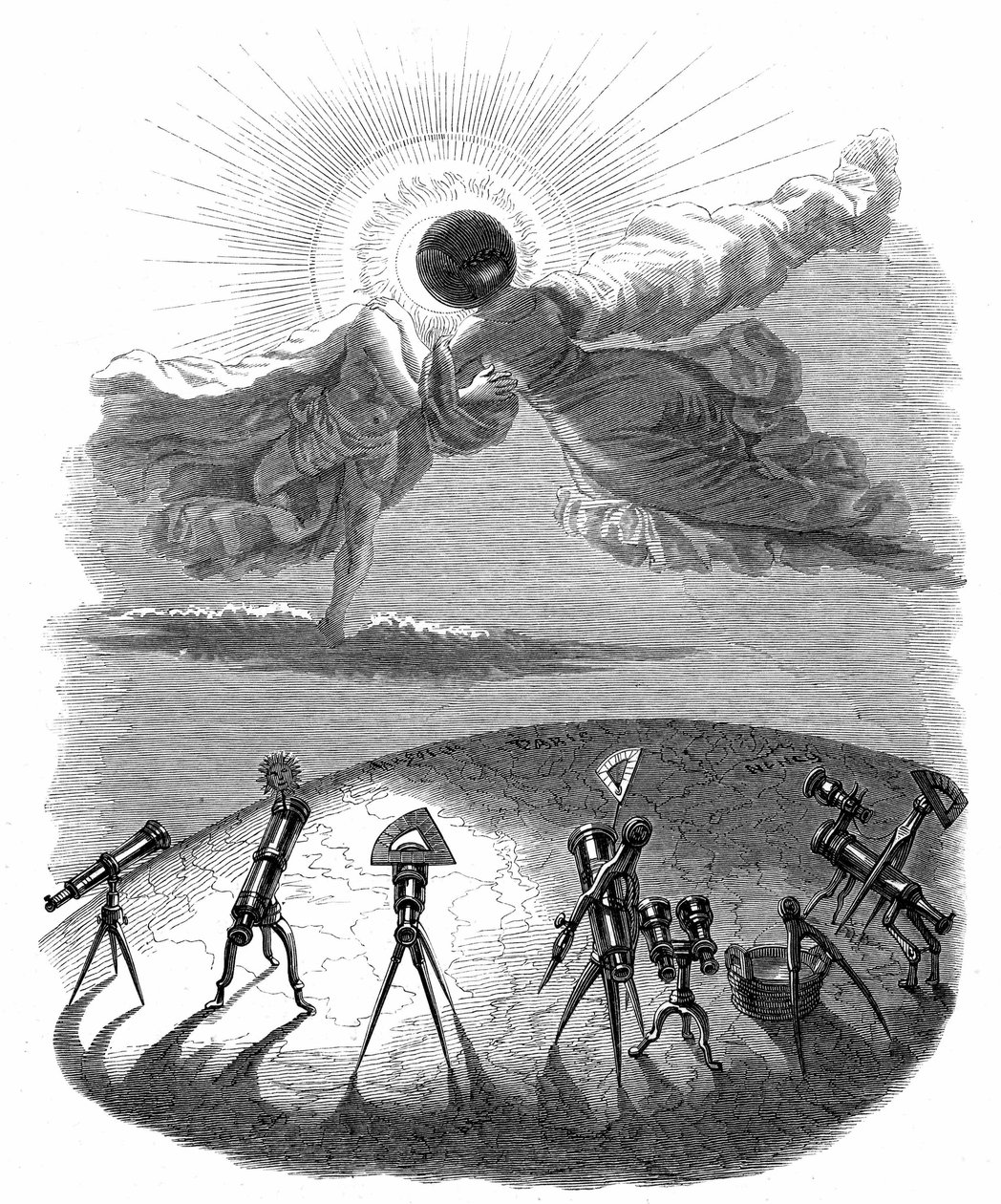Kuvitus Henri Fournierin romaaniin "Un Autre Monde". tekijältä Grandville (1803 47)