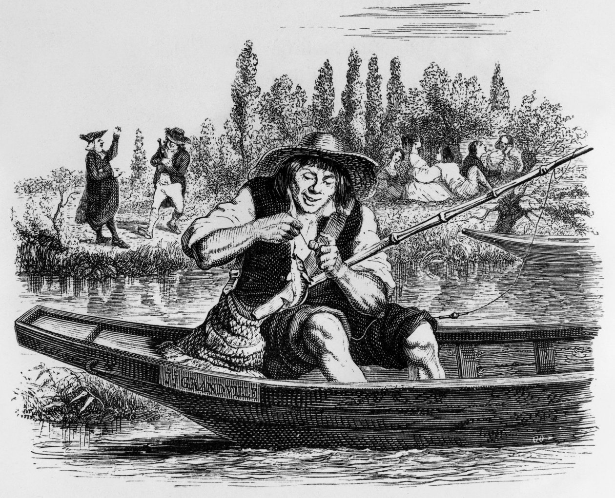 La Fontainen satu (Jean de La Fontainen) : J.J. Grandvillen kaiverrus, n. 1838-40. tekijältä Grandville (1803 47)