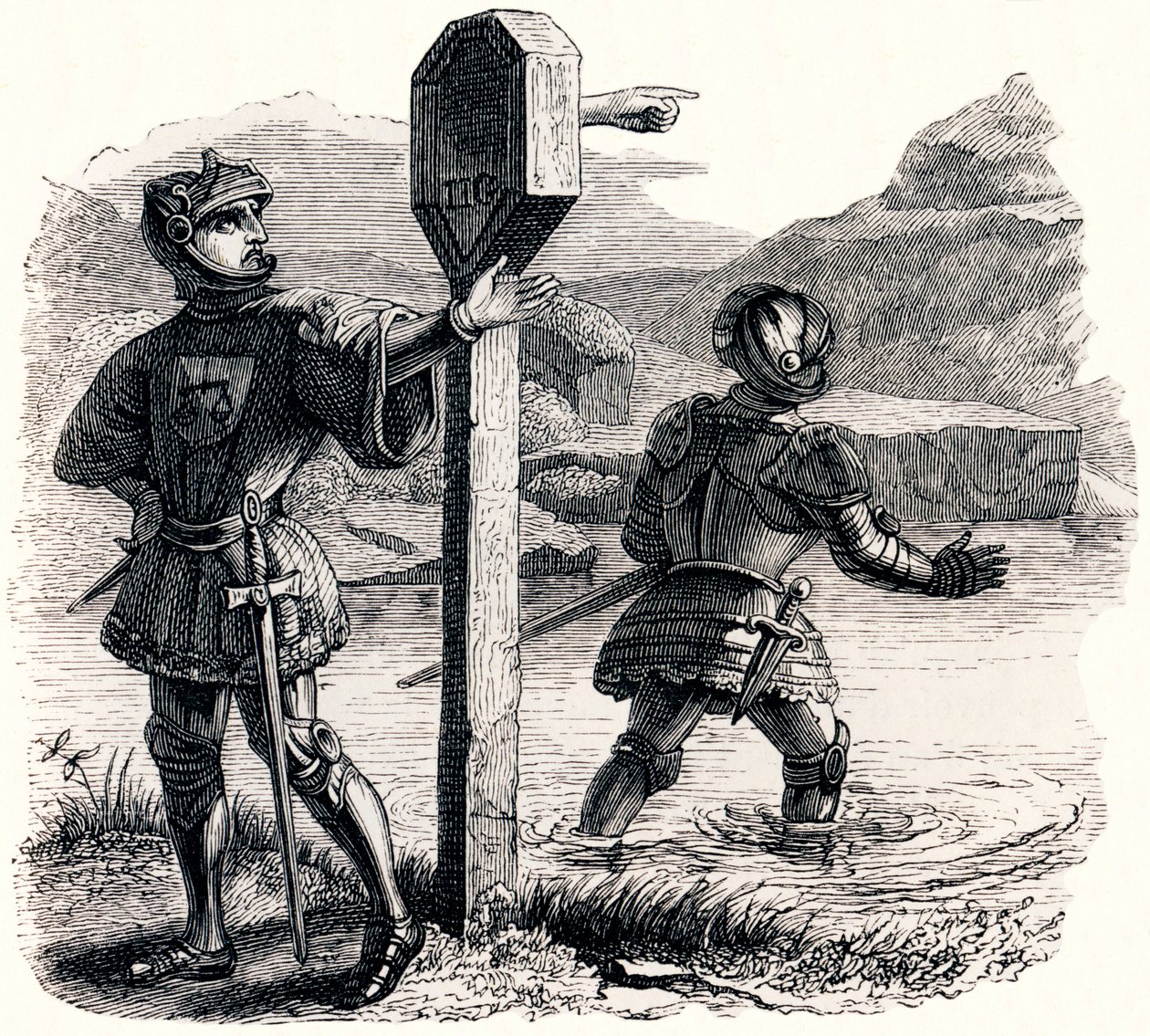 Kaksi seikkailijaa ja talisman - La Fontainen Fables tekijältä Grandville