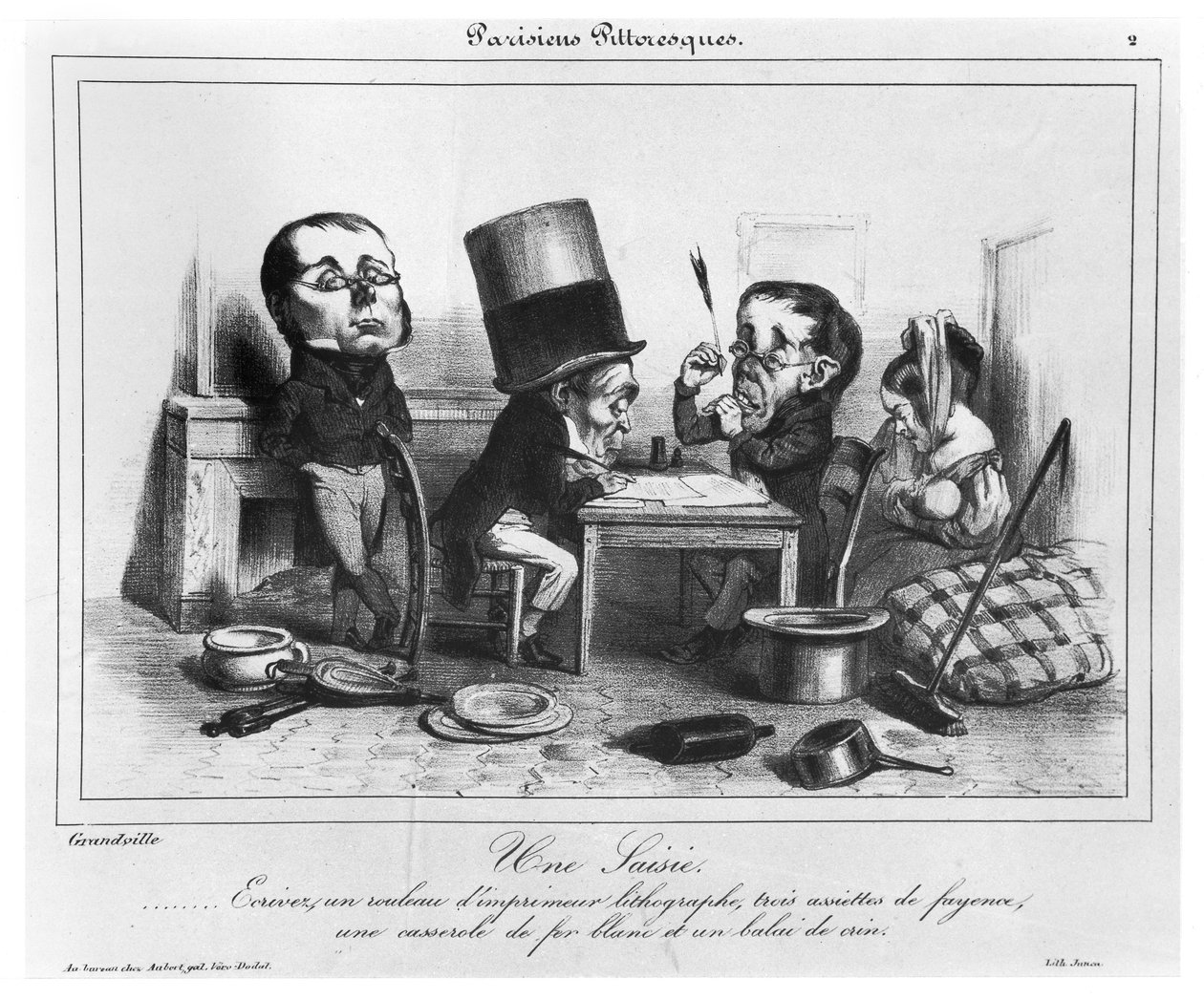 Takavariko, n. 1840 tekijältä Grandville