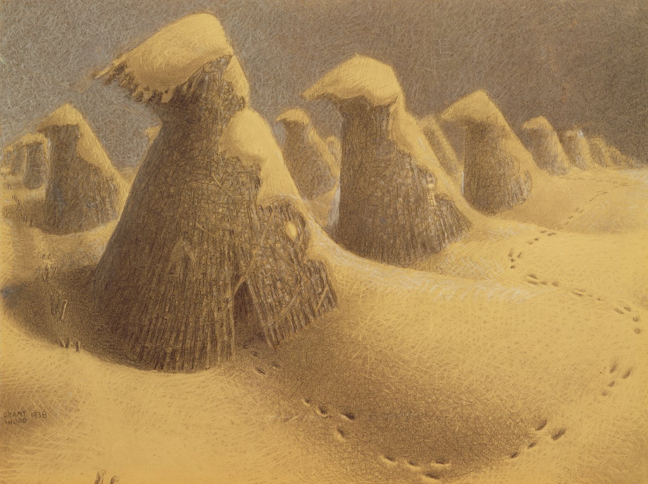 tammikuuta 1938 (hiili ja liitu) tekijältä Grant Wood