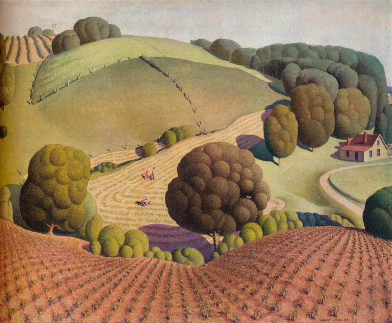 Young Corn, 1931, 1938 tekijältä Grant Wood