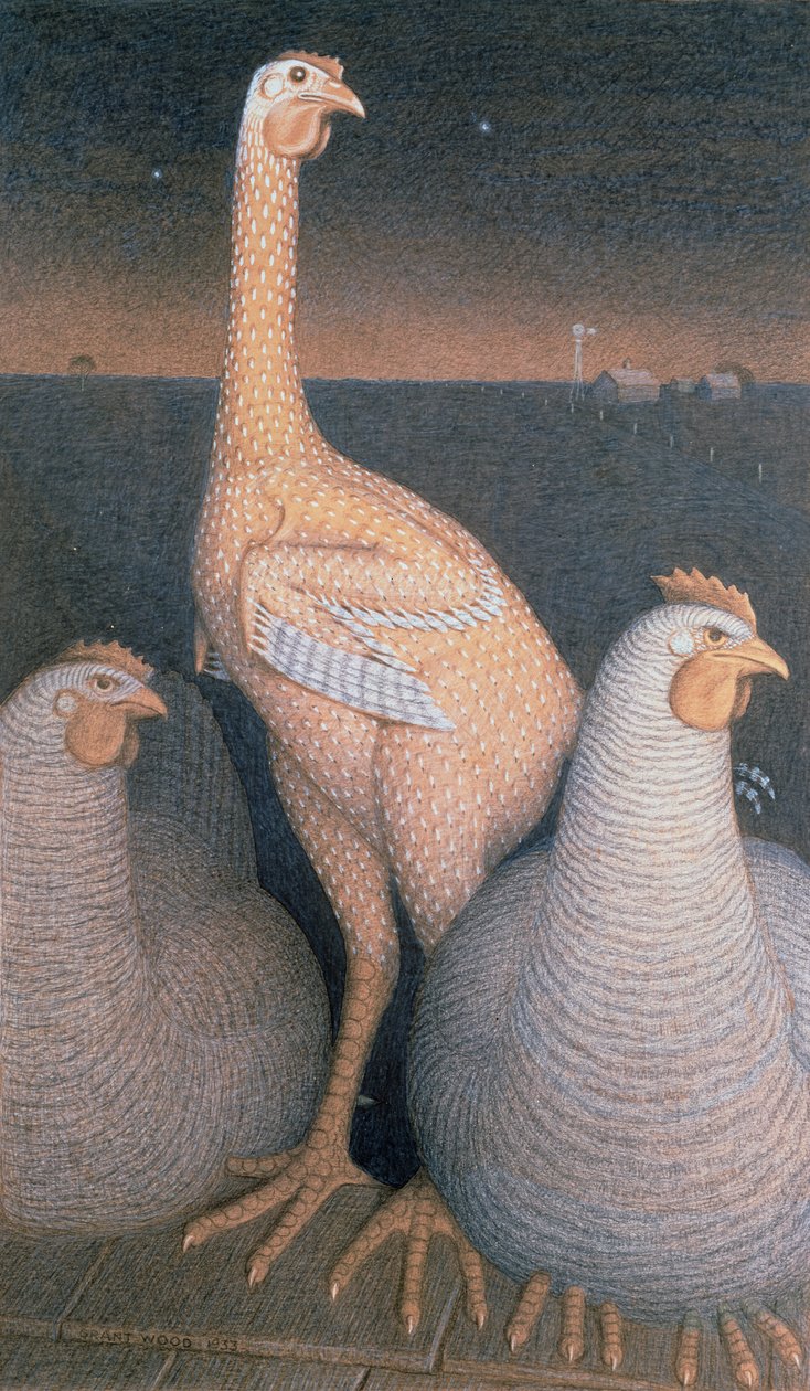 Nuoruus, 1933 tekijältä Grant Wood