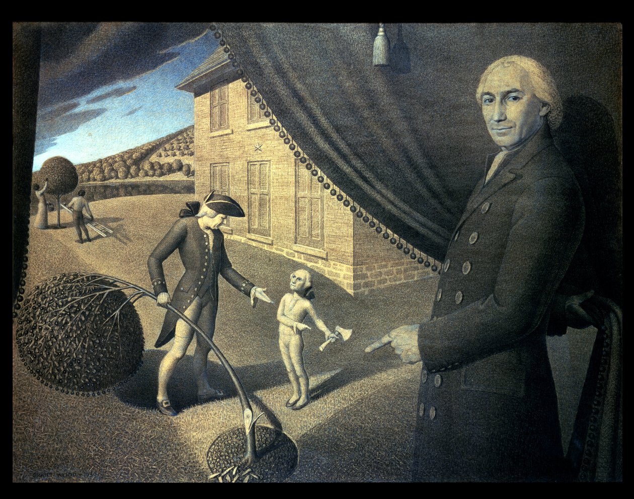 Parson Weemin satu tekijältä Grant Wood