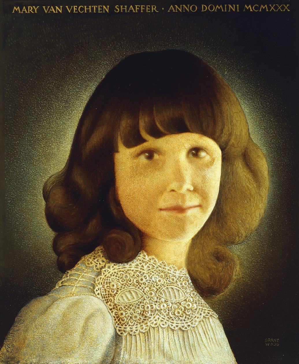Muotokuva Mary Van Vechten Schafferista, 1930 tekijältä Grant Wood