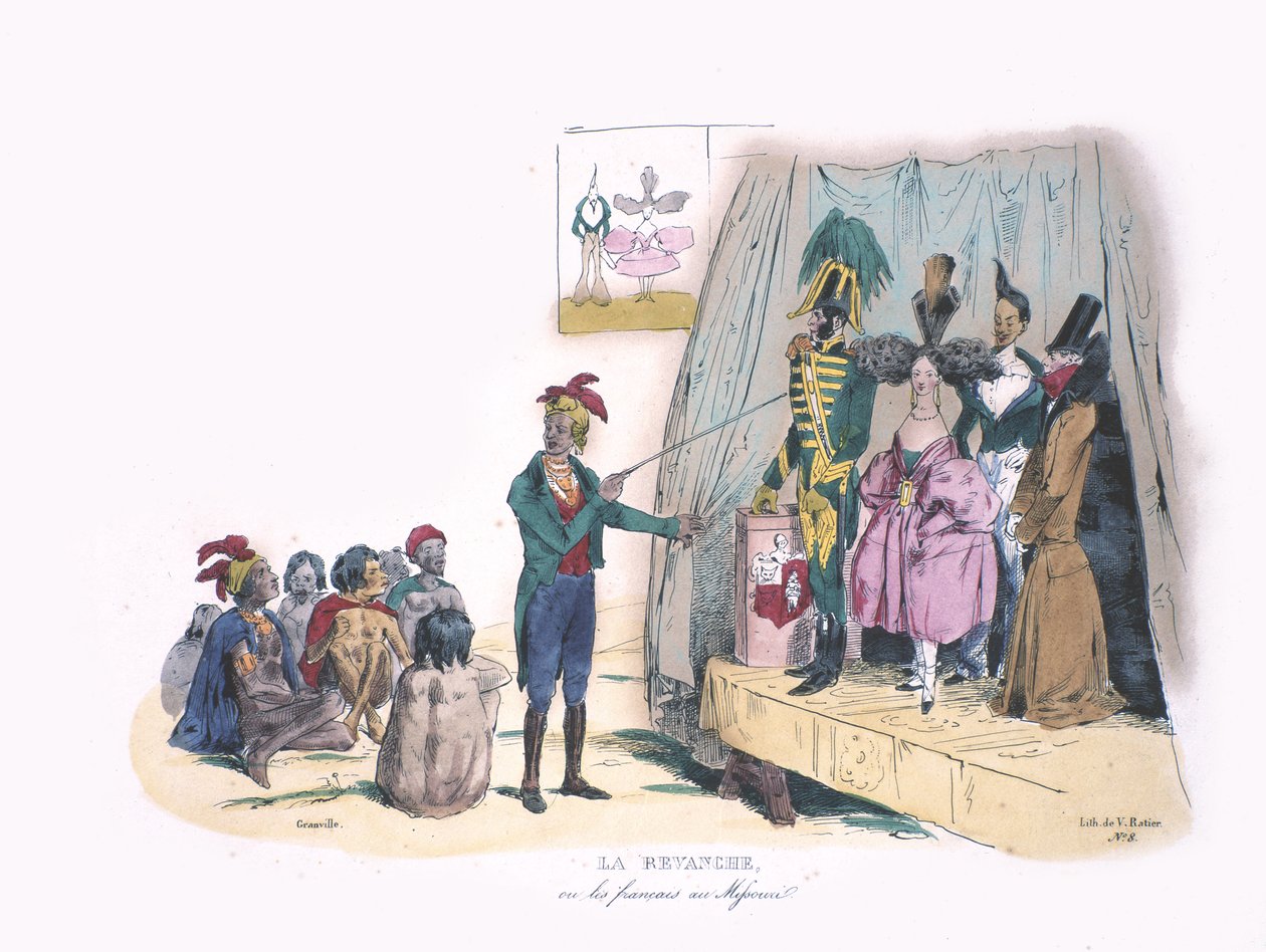 La Revanche, n. 1830 (käsinvärinen lito) tekijältä Granville