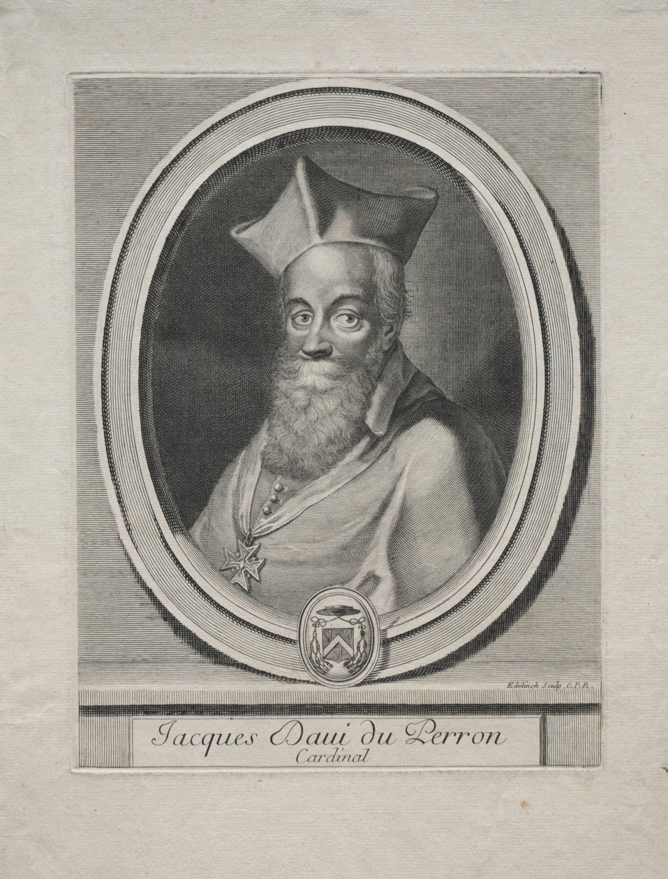 Kardinaali Jacques Davey Duperron. tekijältä Gérard Edelinck