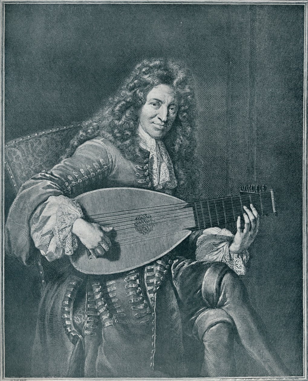 Charles Mouton, 1626-1710. Ranskalainen lutenisti ja luutisäveltäjä, 1909 tekijältä Gérard Edelinck