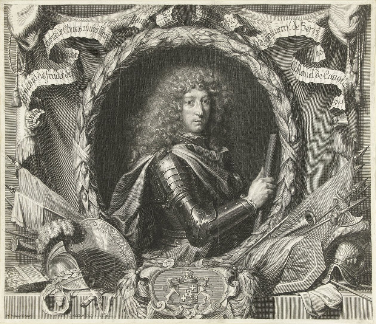 Antoine-Armand de Fradet de Saint-Aoustin muotokuva tekijältä Gérard Edelinck