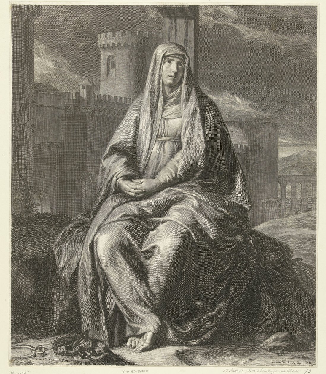Surullinen Maria Mater Dolorosa tekijältä Gérard Edelinck