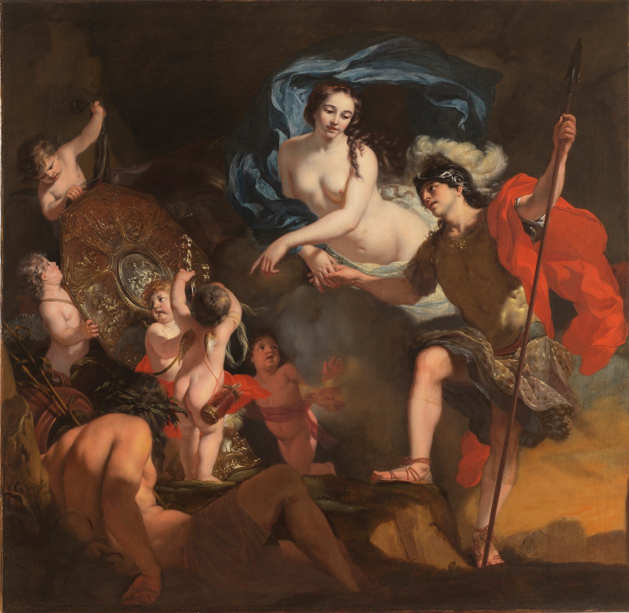 Venus esittelee aseita Aenealle, 1668. tekijältä Gerard de Lairesse