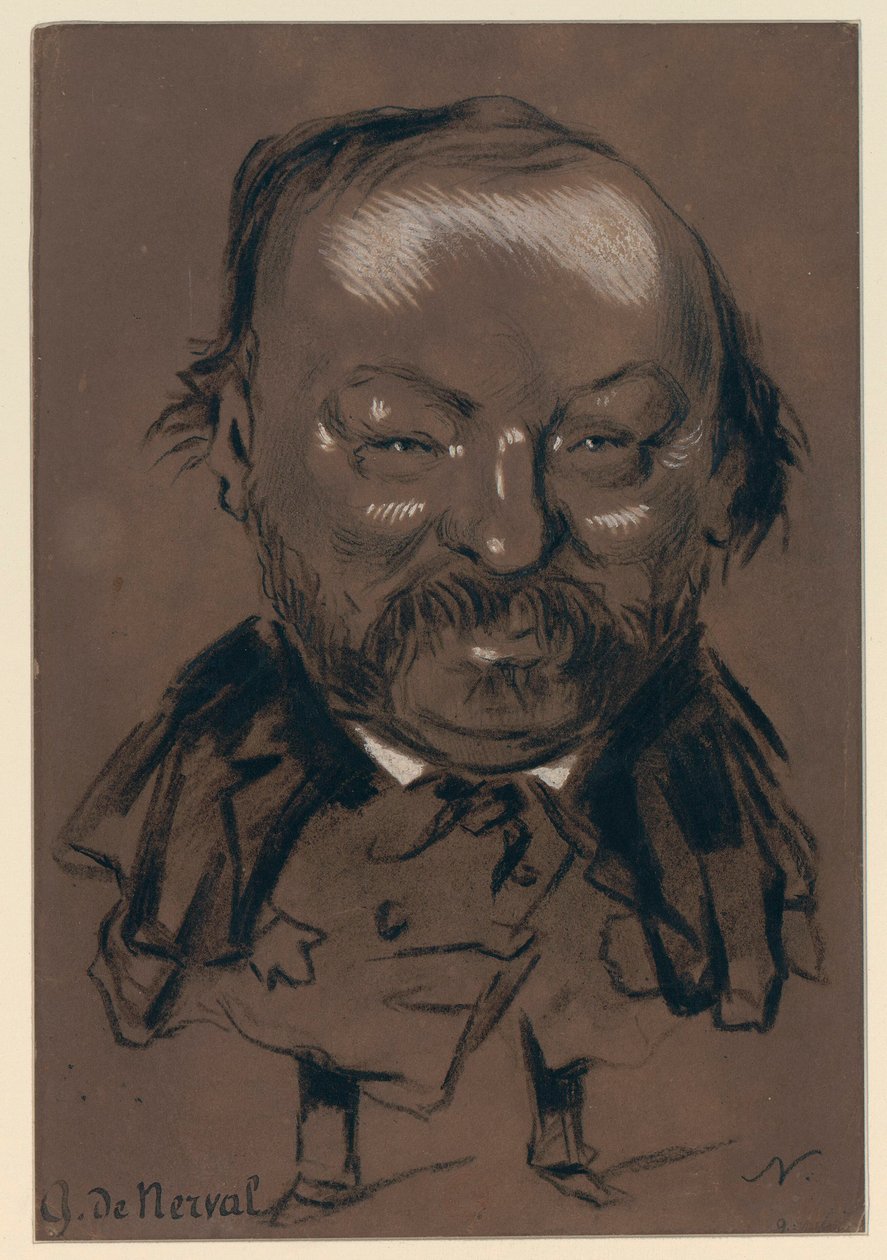 Gérard de Nerval - Nadarin karikatyyri tekijältä Gerard de Nerval