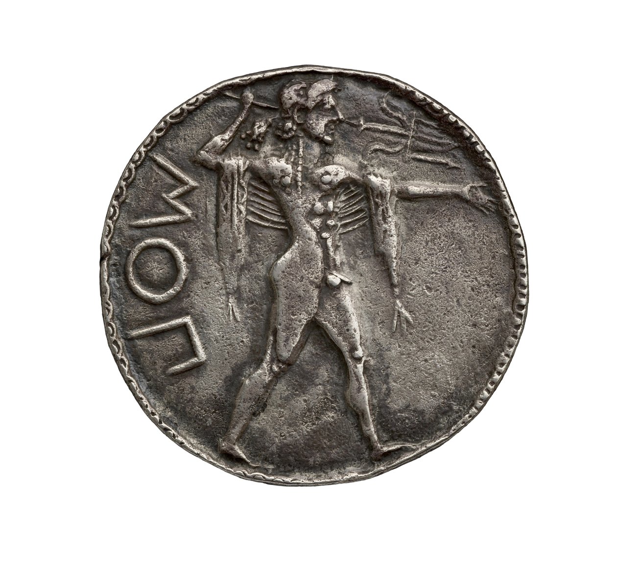 Antiikin Kreikan Posidonian hopeinen kolikko, 510-30 jKr. (hopea). tekijältä Greek
