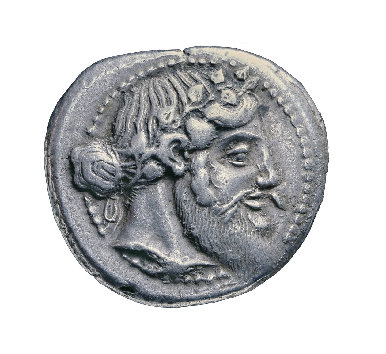 Antiikin Kreikan hopearaha Naxuksesta, 460 eKr. (hopea) tekijältä Greek