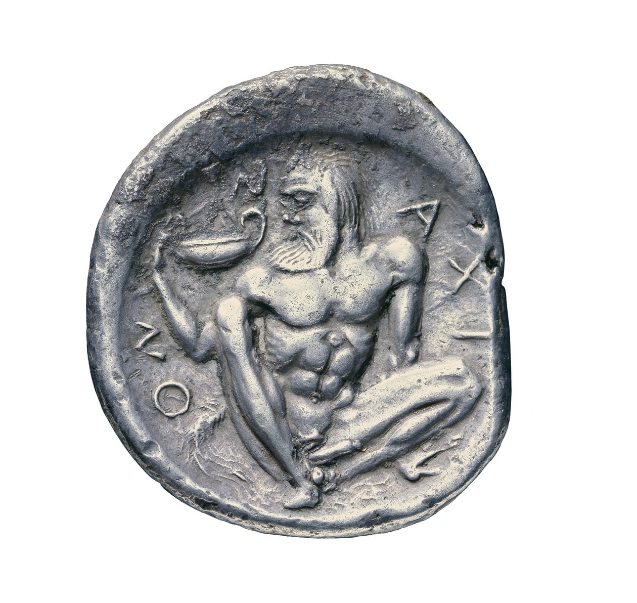 Antiikin Kreikan hopeakolikko Naxoksesta, 460 eKr. (hopea). tekijältä Greek