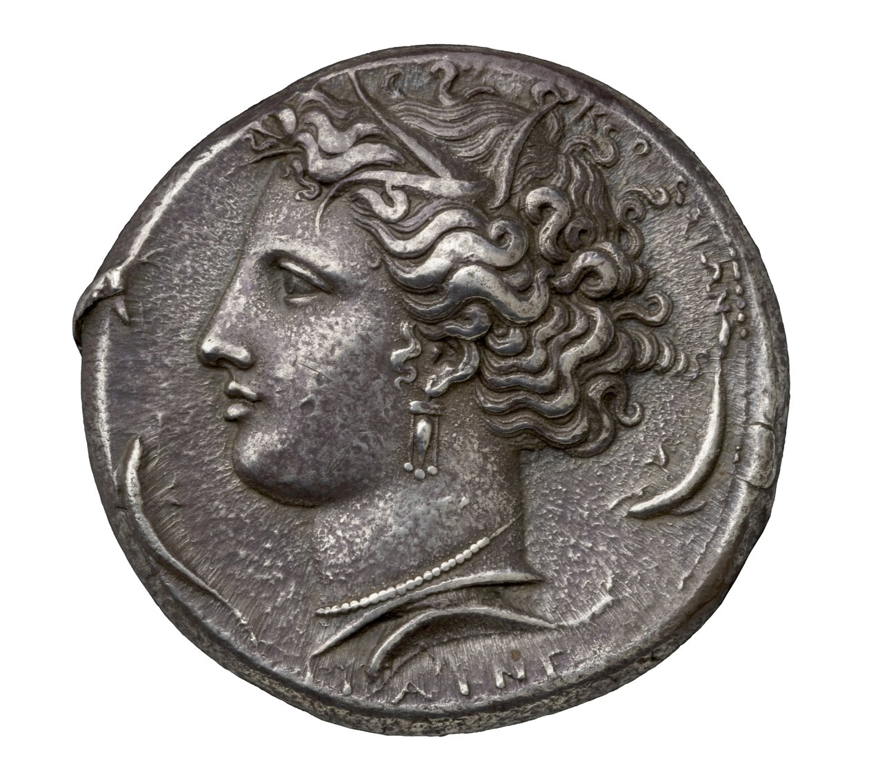Antiikin Kreikan hopearaha Syrakusasta, 404-390 eKr. (hopea) tekijältä Greek