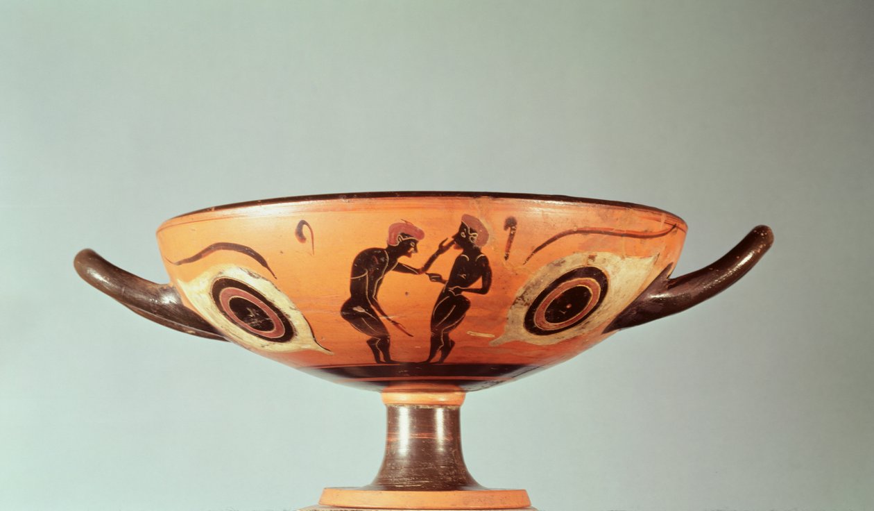 Musta kylix-hahmo, n. 580-525 eKr. (keraaminen) tekijältä Greek