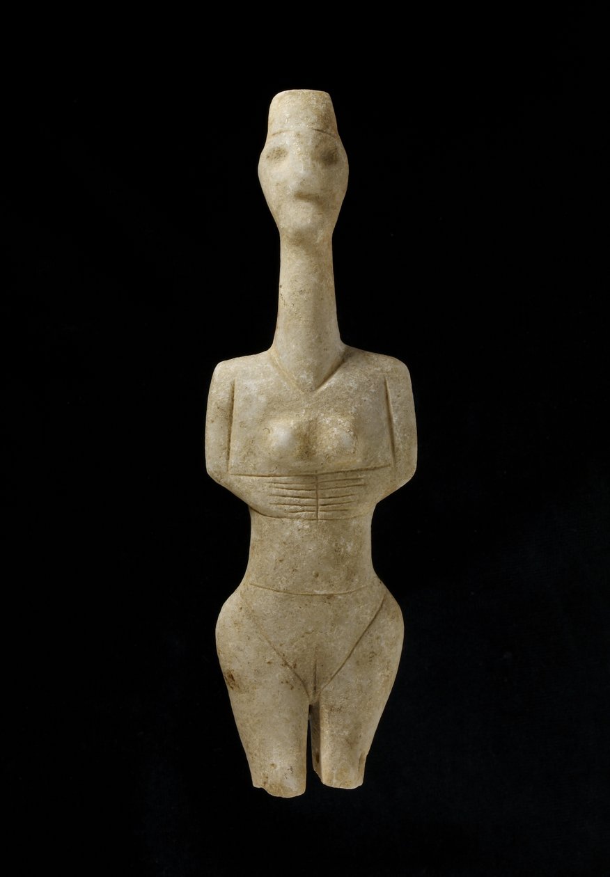 Kykladien hahmo, Naxos, noin 3000-2000 eKr. (marmori) tekijältä Greek