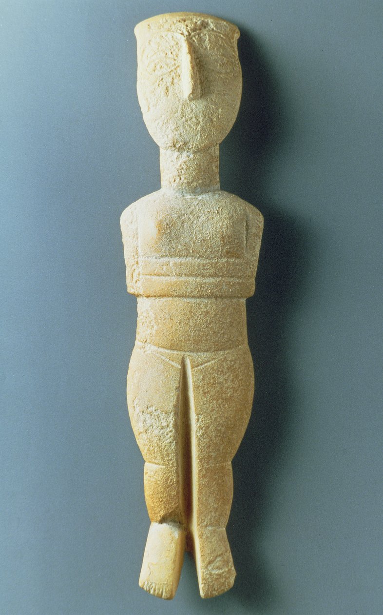 Naishahmo, varhainen kykladilainen, noin 2800-2300 eKr. (marmori) tekijältä Greek