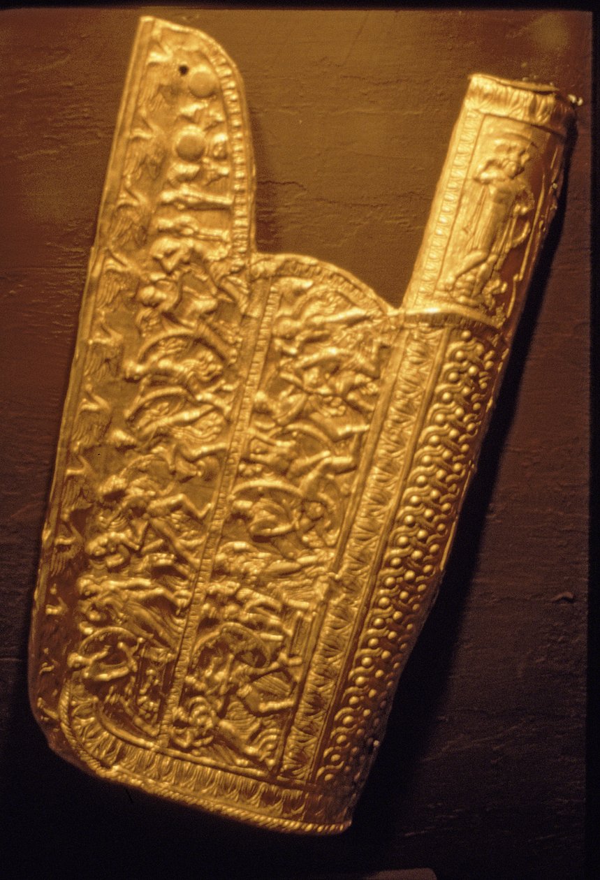 Kultainen viehesauva, Filippos II:n (359-336) haudasta Verginasta (kulta) tekijältä Greek