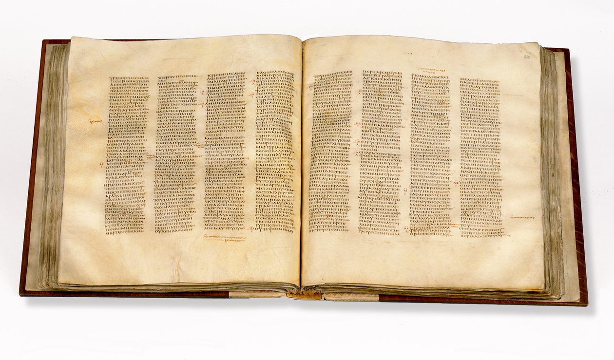 Sivu Codex Sinaiticuksesta tekijältä Greek