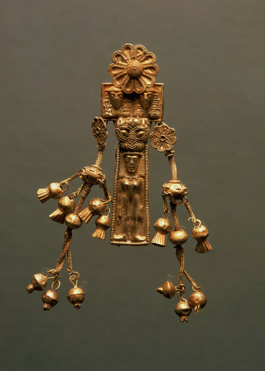Riipus, Camirosin hautausmaalta, n. 630-620 eKr. (electrum) tekijältä Greek