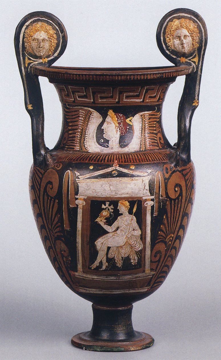 Punahahmoinen kellokraatteri, Apulian, 325-300 eKr. (keraaminen) tekijältä Greek