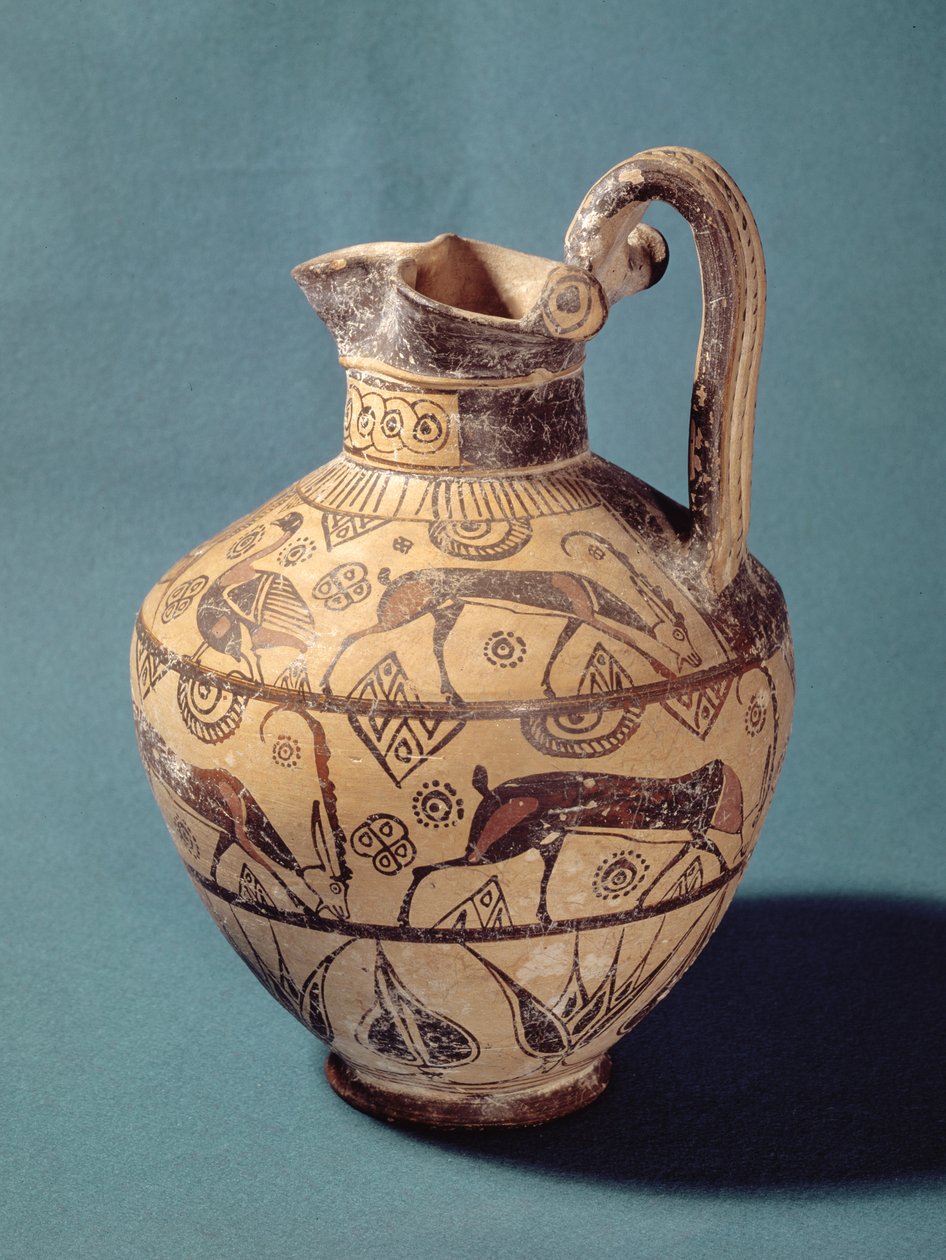 Rodilaistyylinen oinochoe (keraaminen) tekijältä Greek