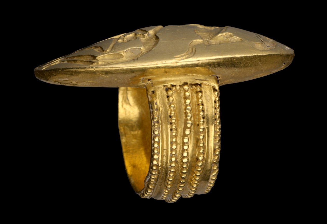 Sinettisormus, 1500-1400 eKr. (kulta) tekijältä Greek