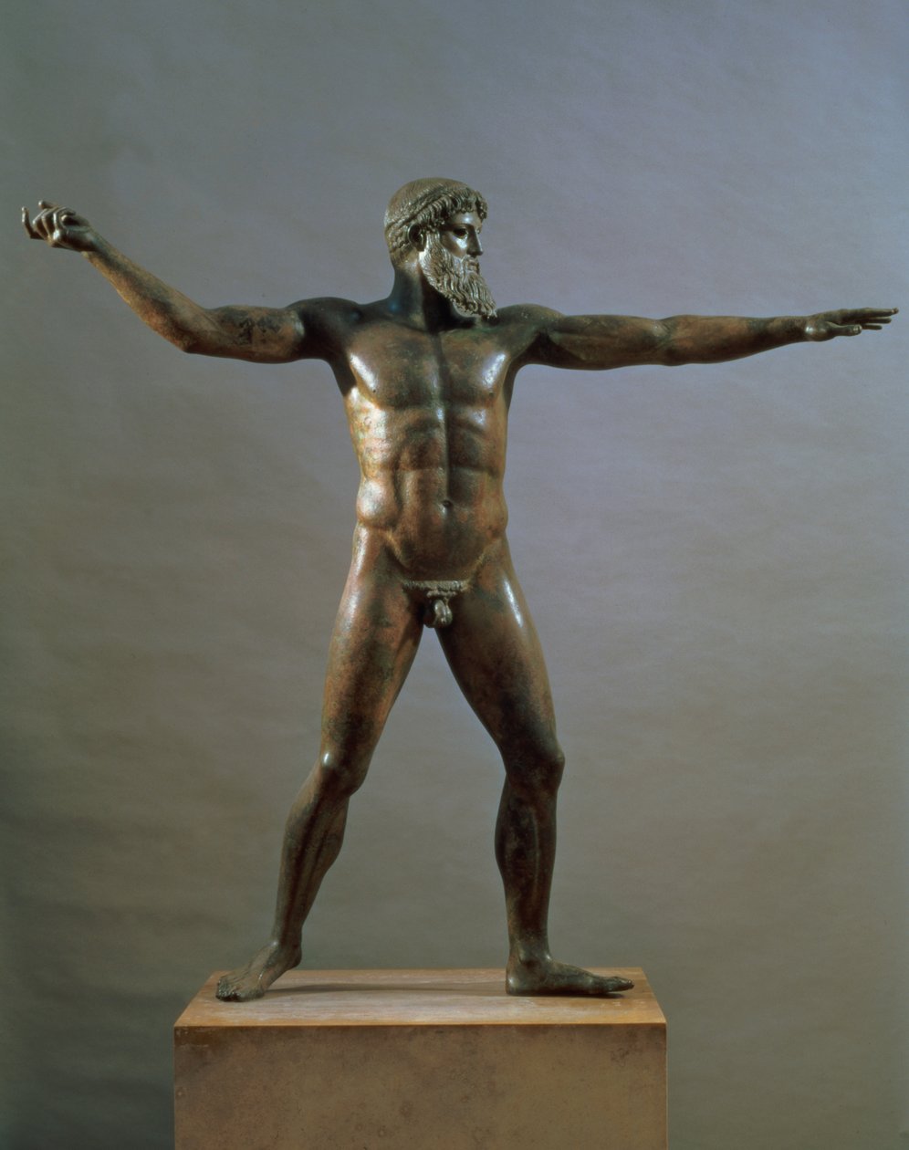 Poseidonin patsas, noin 460-450 eKr. (pronssi) tekijältä Greek