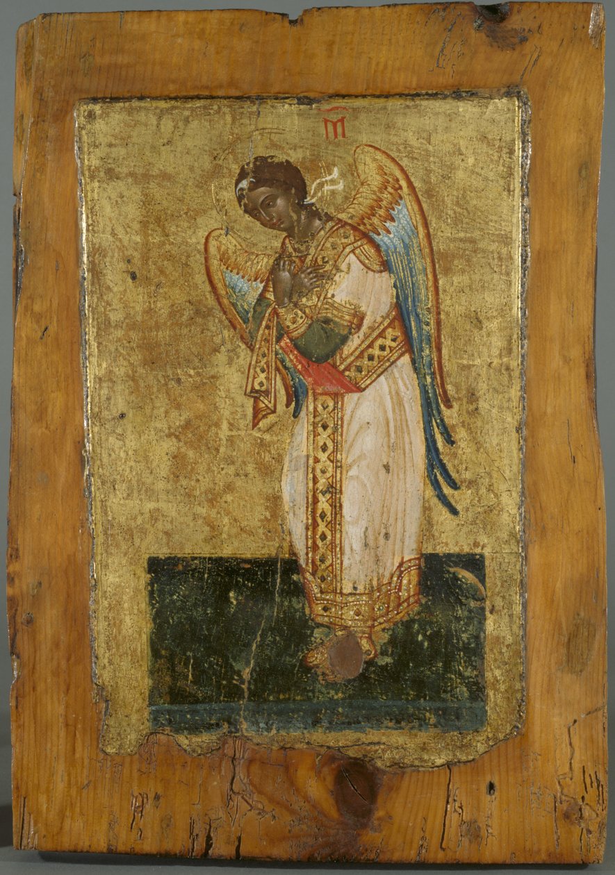 Arkkienkeli Mikaelin ikoni (munan tempera paneelissa) tekijältä Greek School