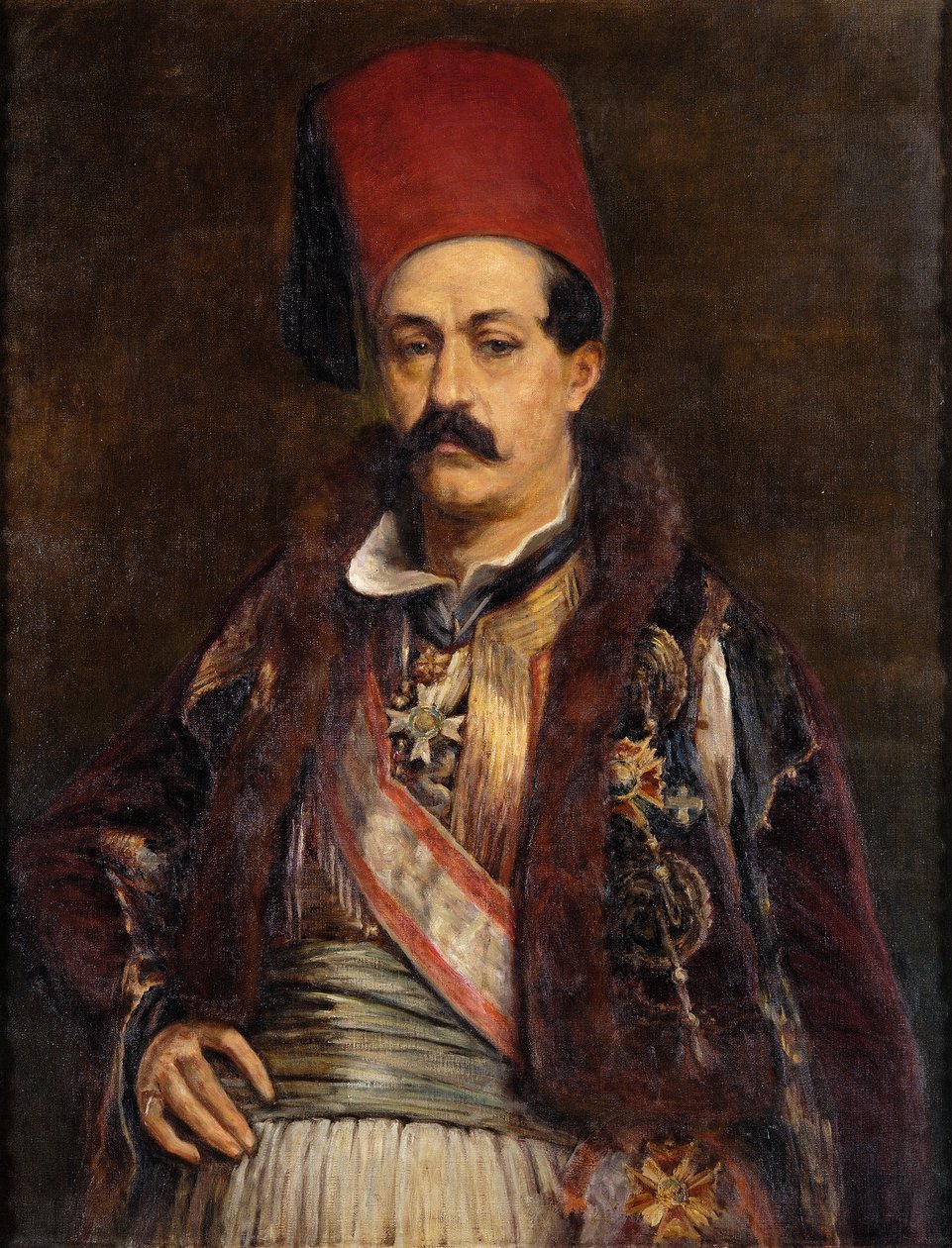 Ioannis Kolettisin muotokuva tekijältä Greek School