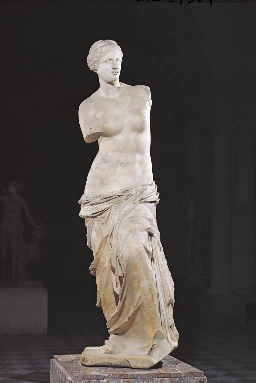 Aphrodite, "Venus de Milo", hellenistinen aika, noin 130-100 eKr. (marmori) tekijältä Greek