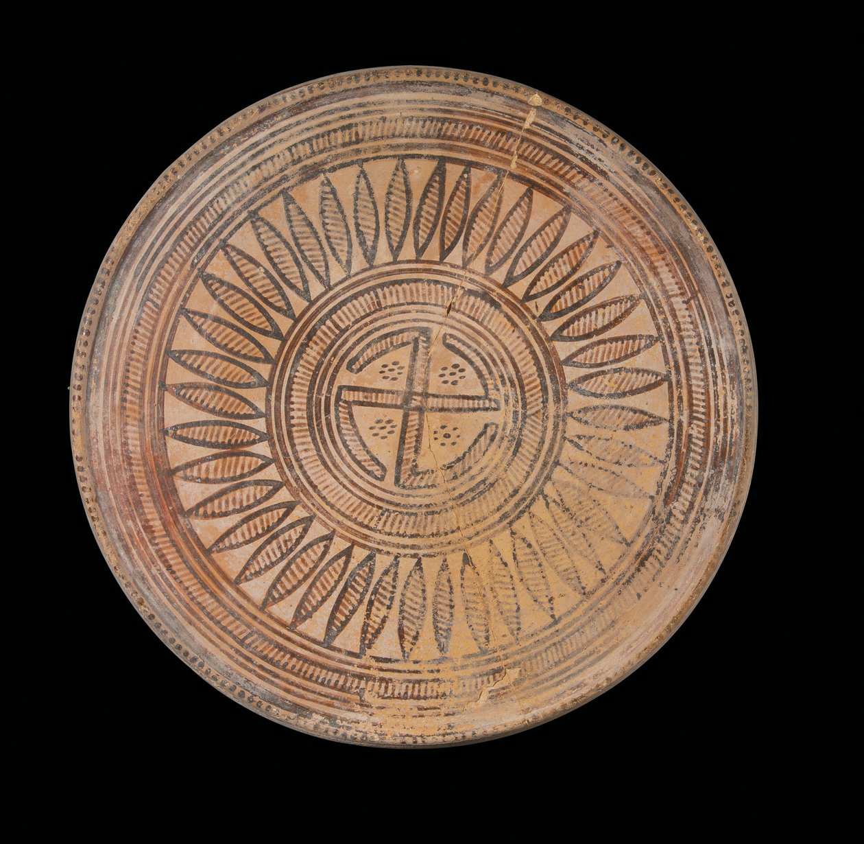 Attic pyxis, myöhäisgeometrinen ajanjakso, noin 8. vuosisadan 3. neljännes eKr tekijältä Greek