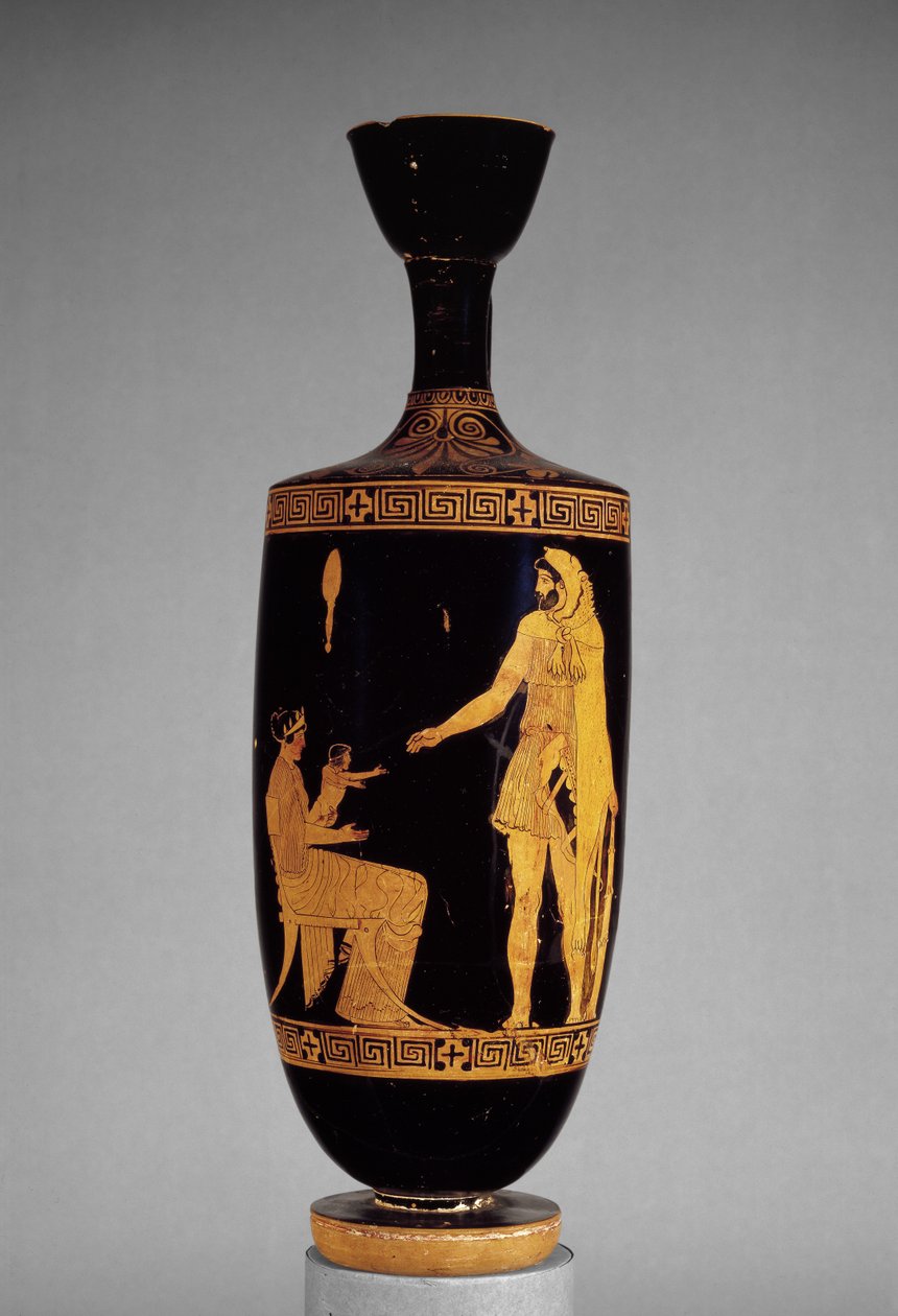 Ullakon punahahmoinen lekythos, joka kuvaa Heraklesta (keramiikka) tekijältä Greek