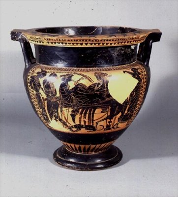 Pylväs Krater, attikalainen, 530-520 eaa. (keramiikka) tekijältä Greek