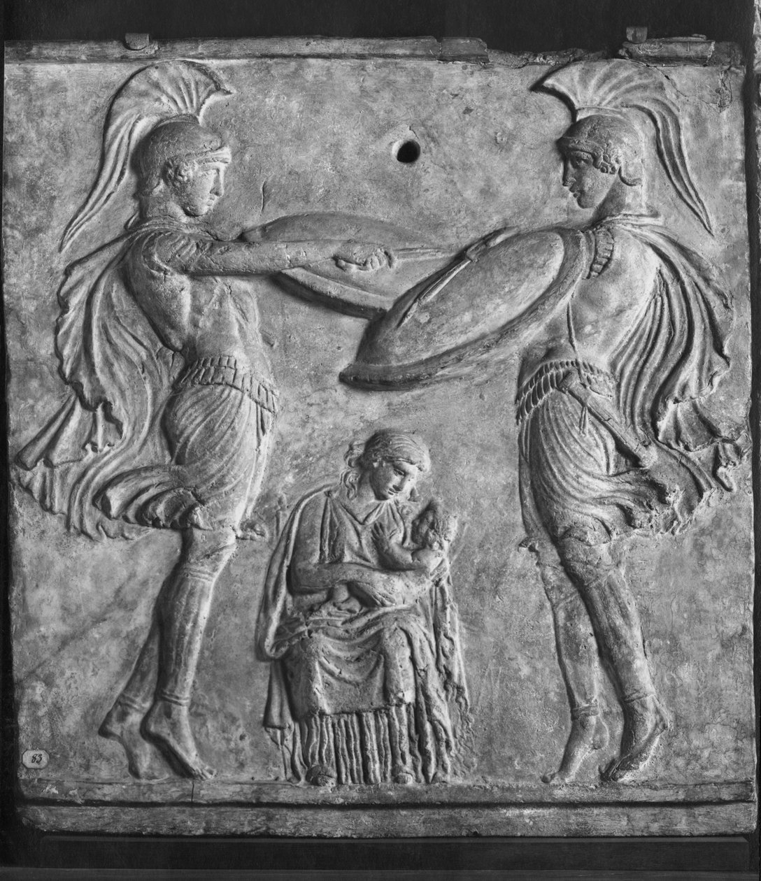 Plaque Campana, Kurettien tanssi, Myrinasta, Vähä-Aasiasta (terrakotta) tekijältä Greek