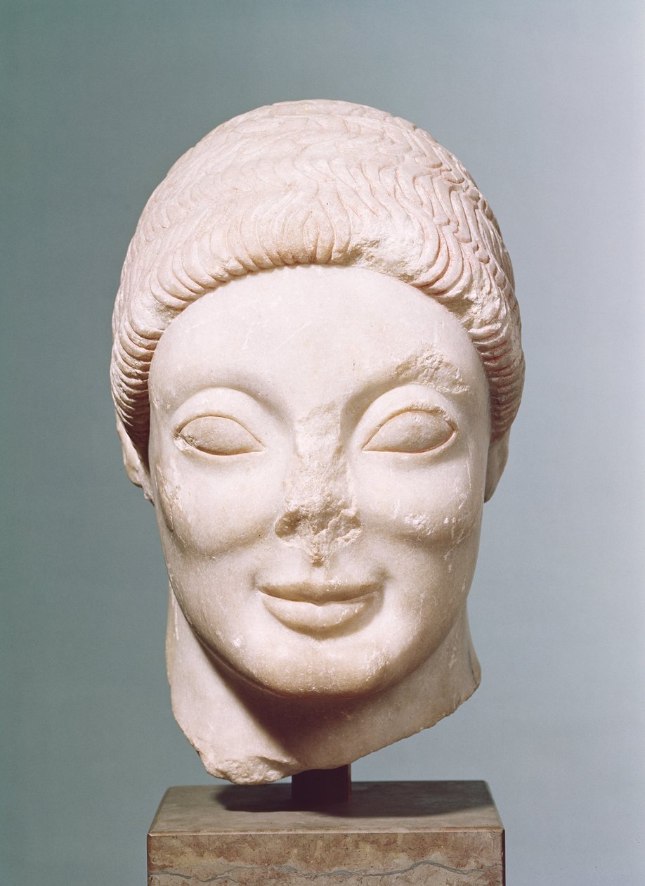 "The Rayet Head", Ullakko, Dipylonista, noin 530 eKr. (marmori) tekijältä Greek