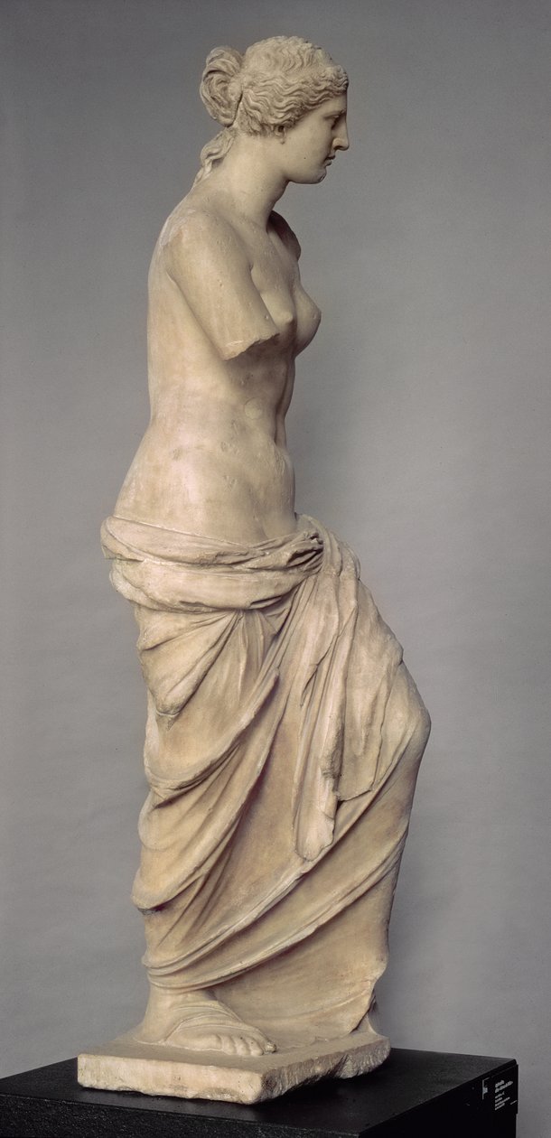 Venus de Milo, sivukuva, kreikkalainen, hellenistinen aika, n. 100-130 eKr. (marmori) (katso edestä katso 14152) tekijältä Greek