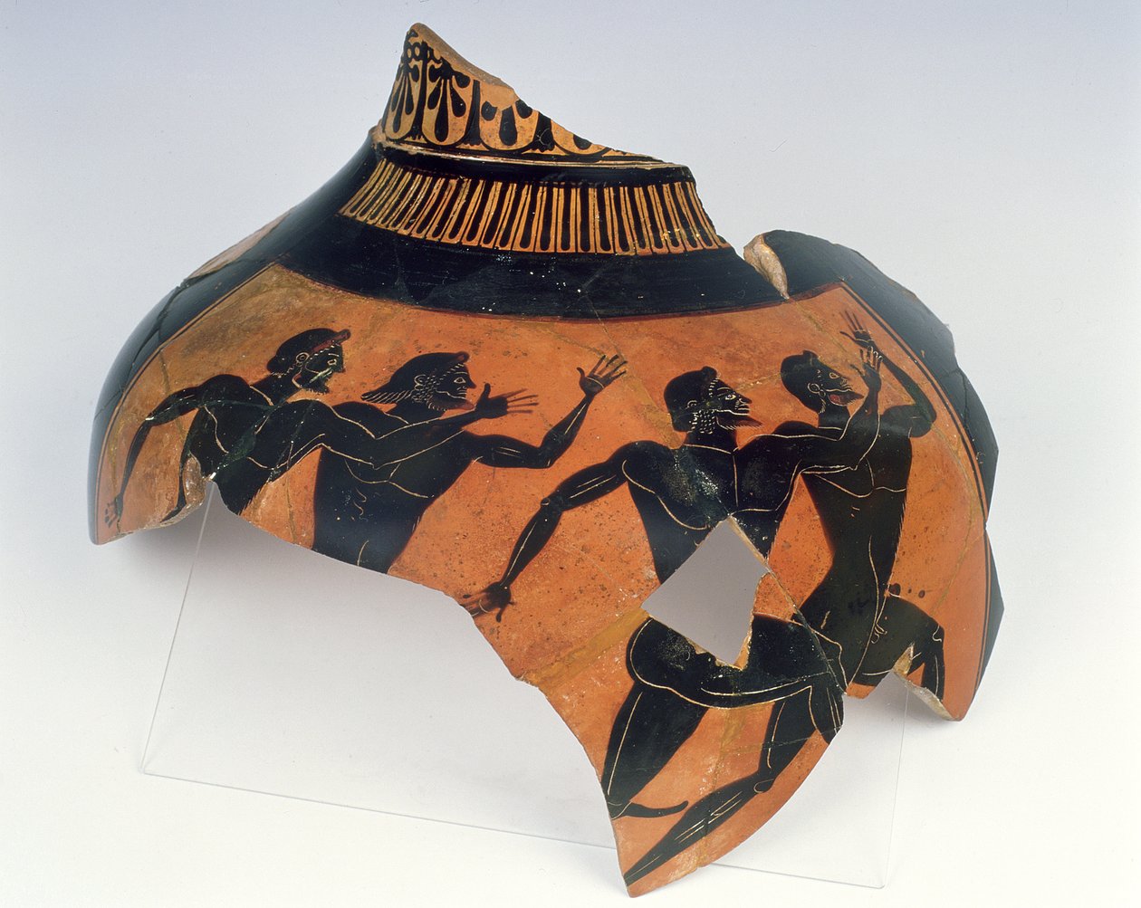 Fragmentti Panathenaic Amphorasta (keraaminen) tekijältä Greek School